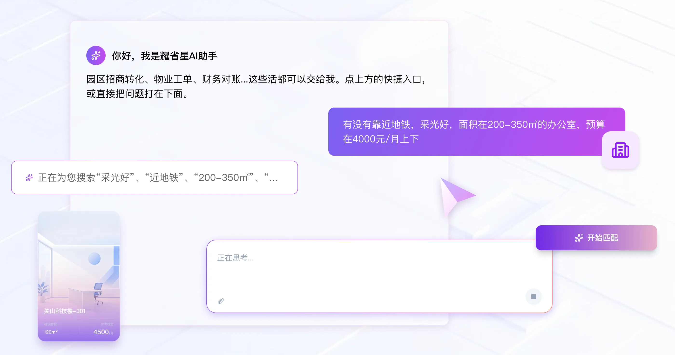 AI 房源匹配界面